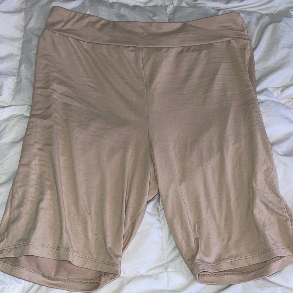 Tan Rue 21 biker shorts